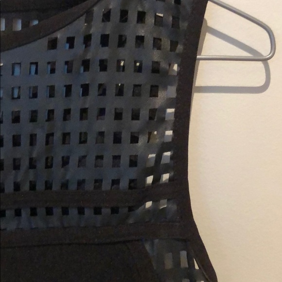 Black Mesh Detail Dress - Picture 3 of 4